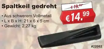 Stabilo Fachmarkt Spaltkeil gedreht Angebot