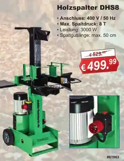 Stabilo Fachmarkt Holzspalter DHS8 Angebot