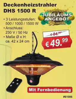Stabilo Fachmarkt Deckenheizstrahler DHS 1500 R Angebot