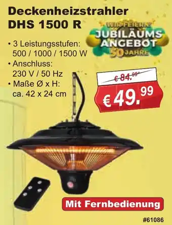 Stabilo Fachmarkt Deckenheizstrahler DHS 1500 R Angebot