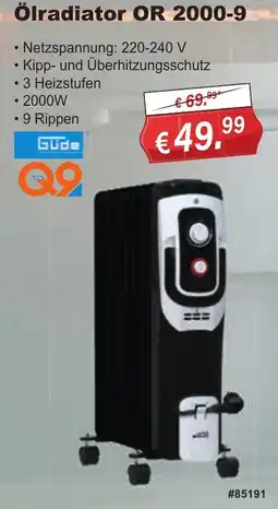 Stabilo Fachmarkt Güde Ölradiator OR 2000-9 Angebot