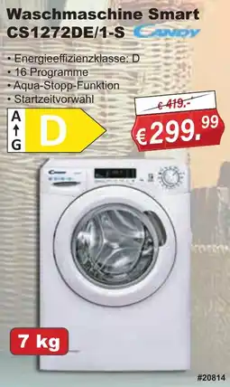 Stabilo Fachmarkt CANDY Waschmaschine Smart CS1272DE/1-S Angebot