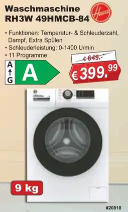 Stabilo Fachmarkt HOOVER Waschmaschine RH3W 49HMCB-84 Angebot