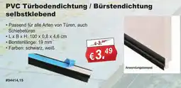 Stabilo Fachmarkt PVC Türbodendichtung / Bürstendichtung selbstklebend Angebot