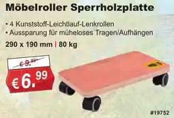 Stabilo Fachmarkt Möbelroller Sperrholzplatte Angebot