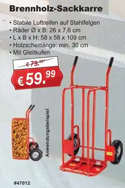 Stabilo Fachmarkt Brennholz-Sackkarre Angebot