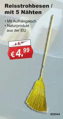 Stabilo Fachmarkt Reisstrohbesen / mit 5 Nähten Angebot