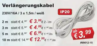 Stabilo Fachmarkt Verlängerungskabel Angebot