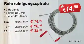 Stabilo Fachmarkt Rohrreinigungsspirale Angebot