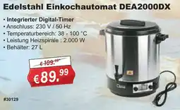 Stabilo Fachmarkt Edelstahl Einkochautomat DEA2000DX Angebot