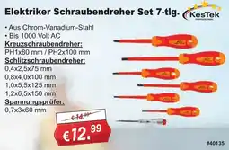 Stabilo Fachmarkt KesTek Elektriker Schraubendreher Set 7-tig. Angebot