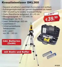 Stabilo Fachmarkt Kreuzlinienlaser DKL360 Angebot