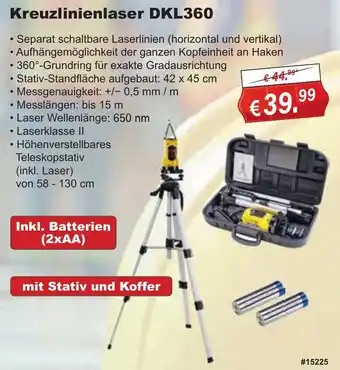 Stabilo Fachmarkt Kreuzlinienlaser DKL360 Angebot