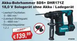 Stabilo Fachmarkt Makita Akku-Bohrhammer SDS+ DHR171Z 18,0 V Sologerät ohne Akku / Ladegerät Angebot