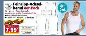 Norma Feinripp Achselhemd 4er Pack Angebot