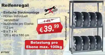 Stabilo Fachmarkt Reifenregal Angebot