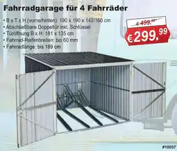 Stabilo Fachmarkt Fahrradgarage für 4 Fahrräder Angebot