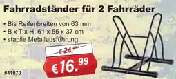 Stabilo Fachmarkt Fahrradständer für 2 Fahrräder Angebot
