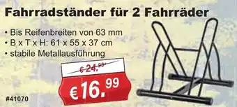 Stabilo Fachmarkt Fahrradständer für 2 Fahrräder Angebot