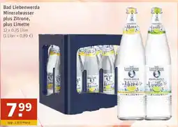 Getränkeland Bad Liebenwerda Mineralwasser plus Zitrone, plus Limette Angebot