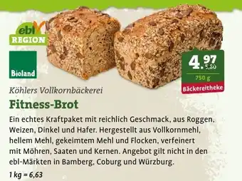 Ebl Naturkost Köhlers Vollkornbäckerei Fitness-Brot Angebot