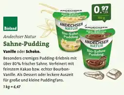 Ebl Naturkost Andechser Natur Sahne-Pudding Angebot
