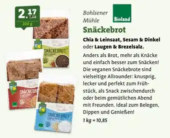 Ebl Naturkost Bohlsener Mühle Snäckebrot Angebot