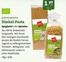Ebl Naturkost greenorganics Dinkel-Pasta Angebot