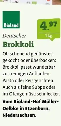 Ebl Naturkost Deutscher Brokkoli Angebot