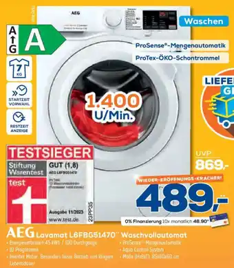 Euronics XXL AEG Lavamat L6FBG51470" Waschvollautomat Angebot