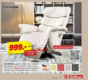 Höffner Himolla relaxsessel Angebot