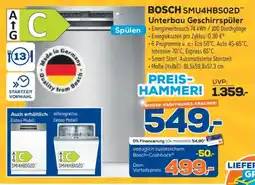Euronics XXL Bosch SMV4HBX02D Unterbau Geschirrspüler Angebot