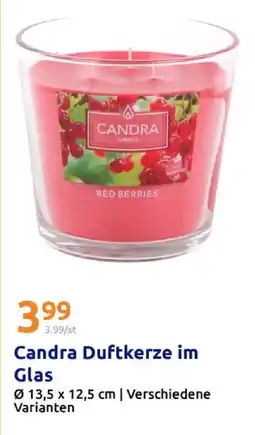 Action Candra duftkerze im glas Angebot