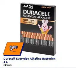 Action Duracell everyday alkaline batterien aa Angebot
