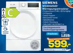 Euronics XXL SIEMENS WQ33G2D20 Wärmepumpentrockner Angebot