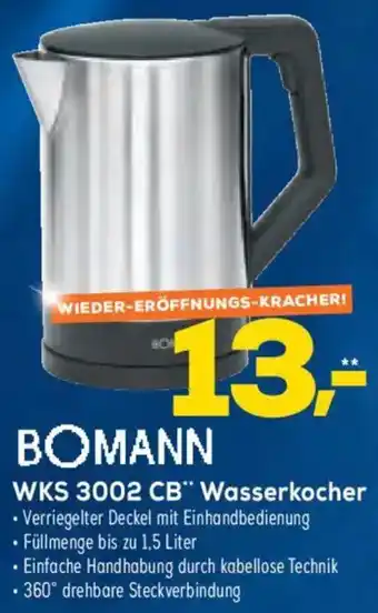 Euronics XXL BOMANN WKS 3002 CB Wasserkocher Angebot