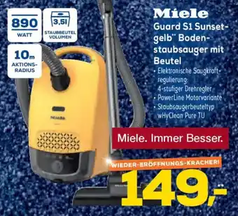 Euronics XXL Miele Guard S1 Sunset- gelb Bodenstaubsauger mit Beutel Angebot