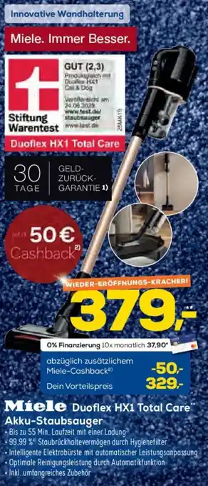 Euronics XXL Miele Duoflex HX1 Total Care Akku-Staubsauger Angebot