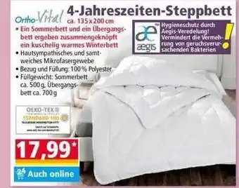 Norma Ortho Vital 4 Jahreszeiten Steppbett Angebot