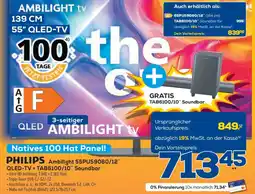 Euronics XXL PHILIPS Ambilight 55PUS9060/12" QLED-TV + TAB6100/10" Soundbar Angebot