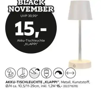 Mömax Akku-Tischleuchte „KLAPPI" Angebot