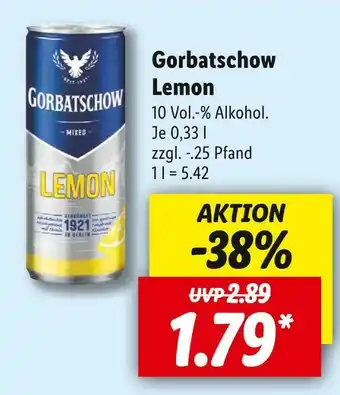 Lidl Gorbatschow lemon Angebot