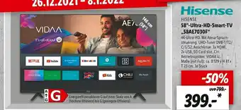 Lidl Hisense 58"-ultra-hd-smart-tv „58ae7030f“ Angebot