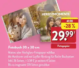 Aldi Nord Fotobuch 30 x 30 cm Angebot