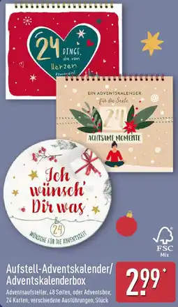 Aldi Nord Aufstell-Adventskalender/ Adventskalenderbox Angebot