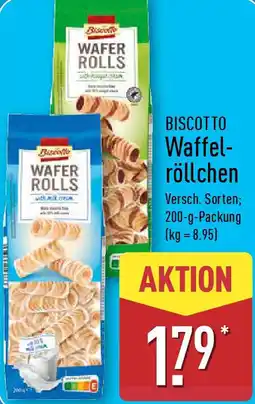 Aldi Nord BISCOTTO Waffelröllchen Angebot