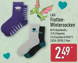 Aldi Nord L&D Frottee Wintersocken Angebot