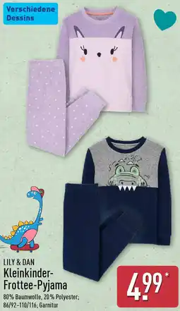 Aldi Nord LILY & DAN Kleinkinder Frottee-Pyjama Angebot