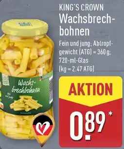 Aldi Nord KING'S CROWN Wachsbrechbohnen Angebot