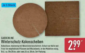 Aldi Nord GARDENLINE Winterschutz-Kokosscheiben Angebot